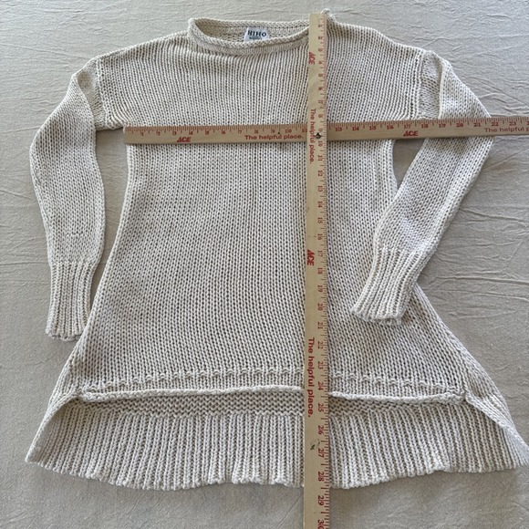 HIHO Tortola Chunky Knit Sweater Coastal High Low Cotton Blend XS - Picture 4 of 9